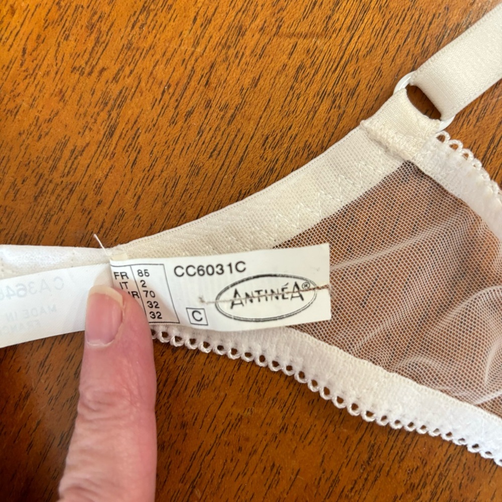 Antinea by Lise Charmel French Lingerie 32C Bra  White Yellow Orange - Picture 7 of 8